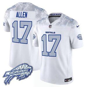 Mens Kids Youths 17 Josh Allen Vapor Jersey Stitched White